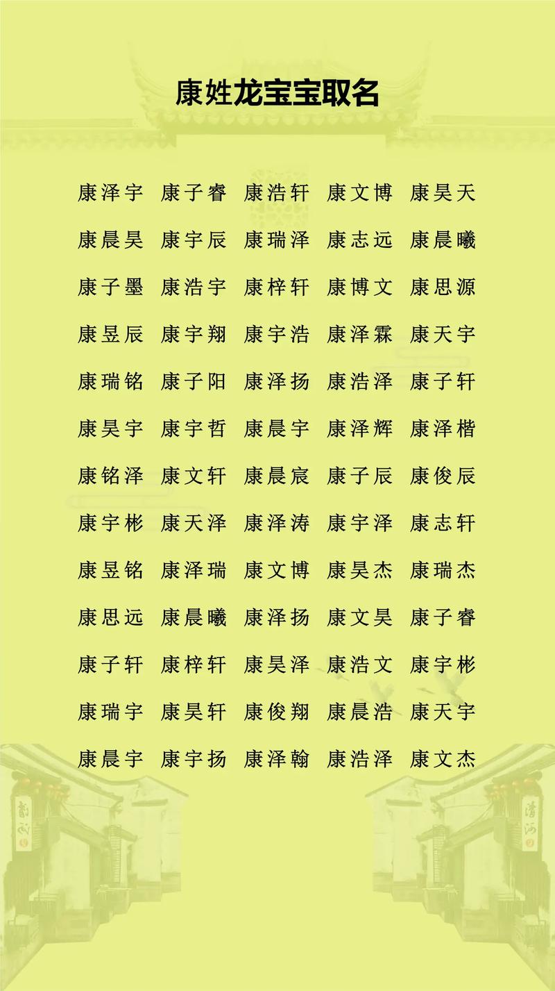 2023年有哪些好听的康姓男孩名字推荐？