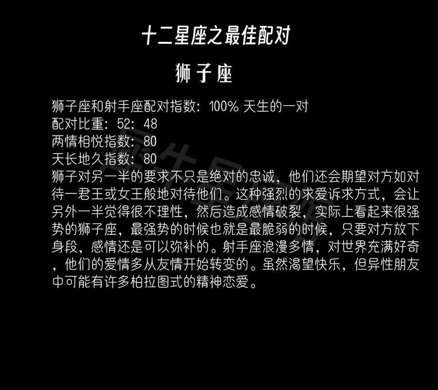 狮子座男生和射手座女生在一起合适吗？他们的配对情况如何？