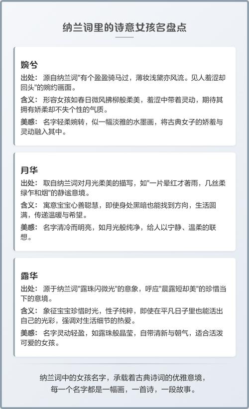 纳兰姓女孩名字有哪些好听又寓意美好的，推荐几个？