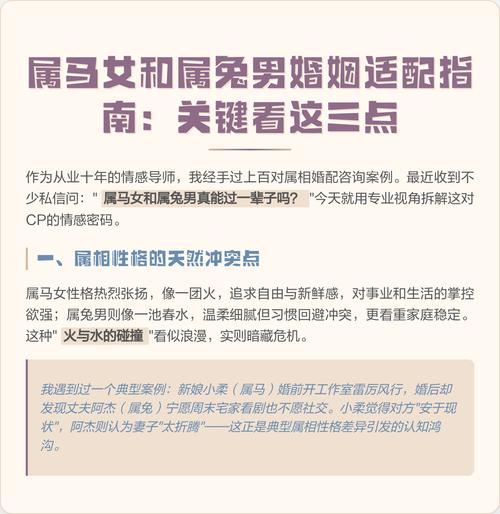 属马和属兔的婚姻关系是怎样的？有没有什么特别的解说或建议？