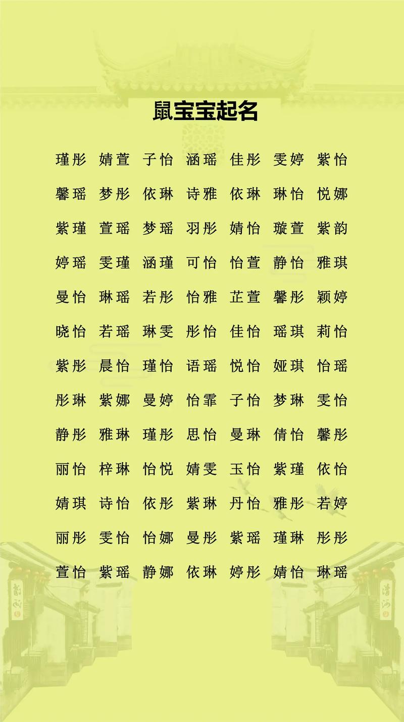 鼠年男宝宝取名大全里有没有属鼠名字大全推荐？