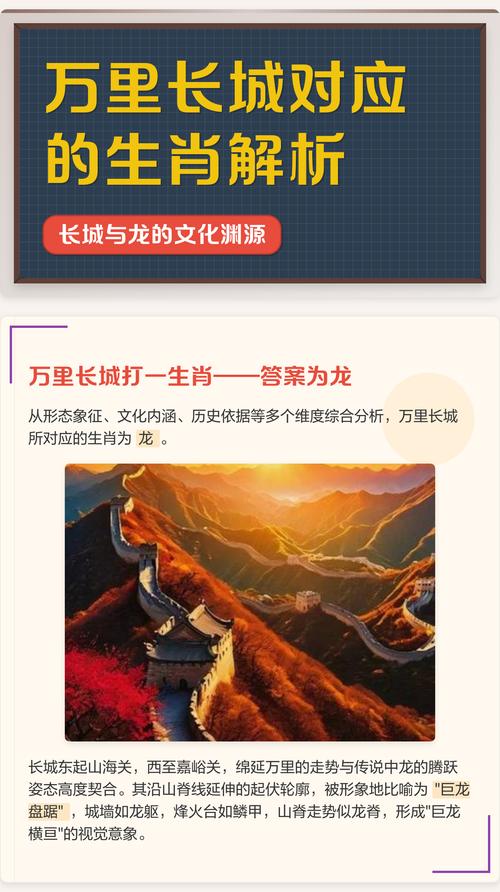 万里长城的建造与哪个生肖有关联？嫩否确定几个生肖与之相关？