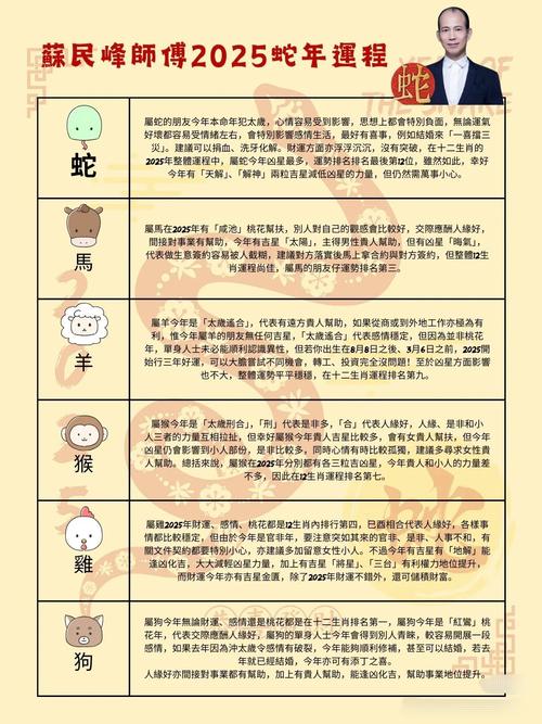 2025年十二生肖流年运势详细分析具体包括哪些内容？