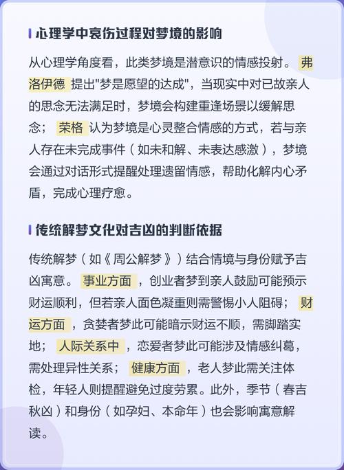 梦见已故亲人开口说话，这是不是预示着什么特殊含义？