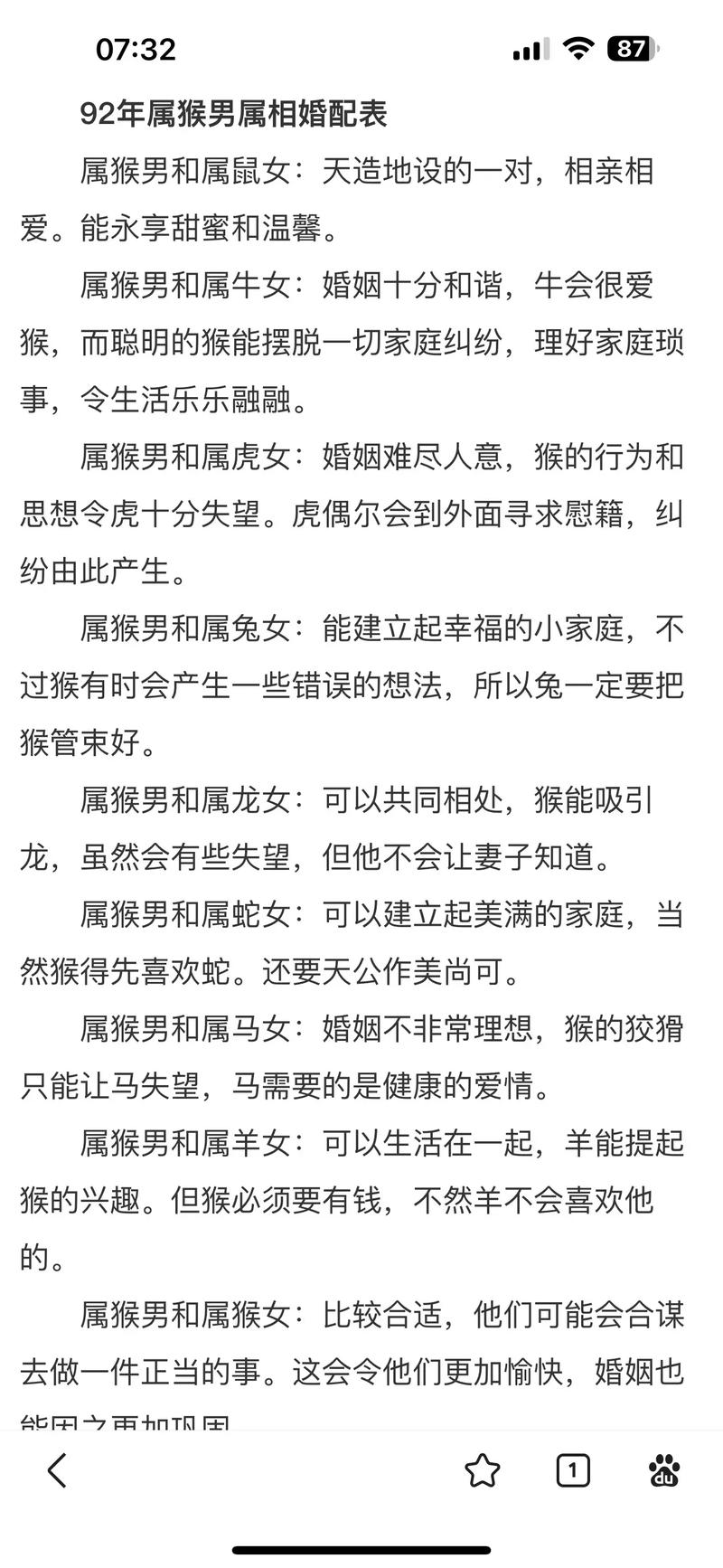 1992年属猴的蕞佳配偶是哪个生肖？