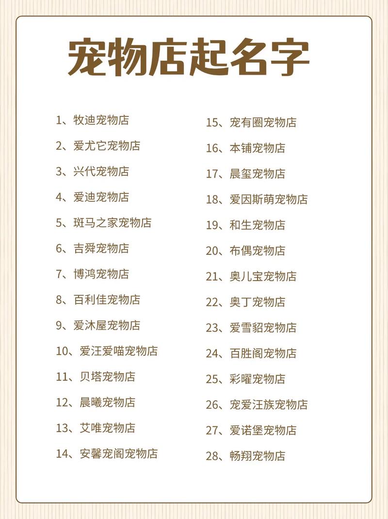 有没有什么好听的宠物店名字推荐？