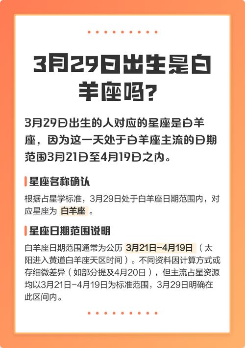 3月29日出生的人属于哪个星座？