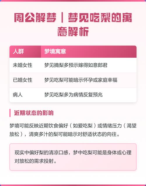 梦见买梨吃梨是什么寓意？周公解梦有何解释？
