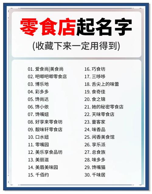 开食品店取什么好听的店铺名字？