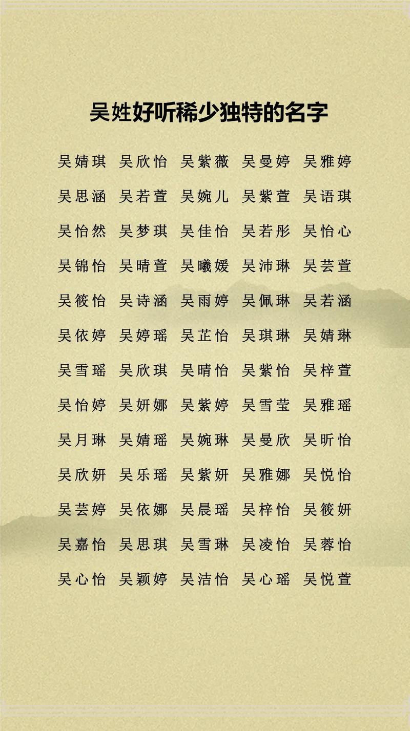有没有吴姓带水字的男孩名字推荐？