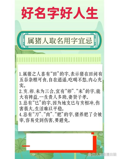 属猪取名为何忌讳使用带有日字旁的偏旁部首？