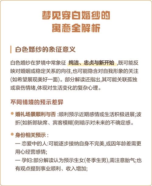 以婚女人梦见自己穿白婚纱和别人结婚，这预示着什么？