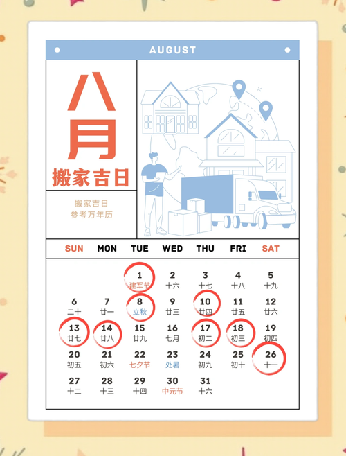 2023年8月有哪些新历安葬吉日？