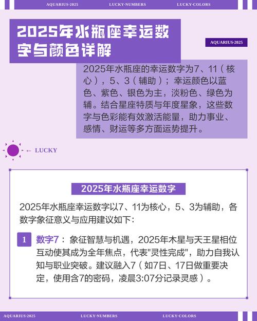 水瓶座幸运色和幸运数字分别是什么颜色和数字？
