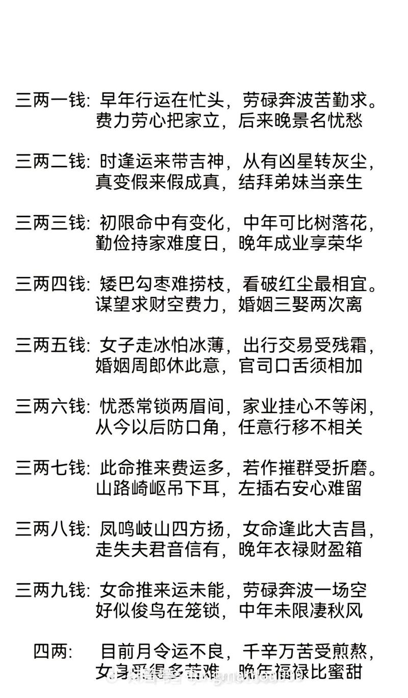三两八钱女命一生命运如何？命运走向和人生轨迹是怎样的？