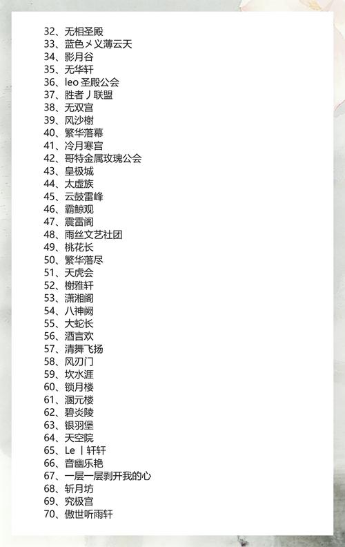 如何给帮会起一个既文雅又霸气的名字呢？
