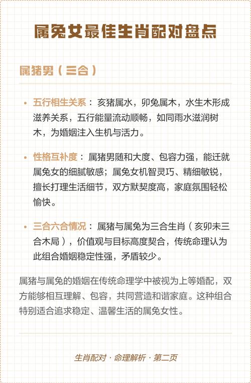 女属兔和哪个属相最匹配，婚配关系如何？