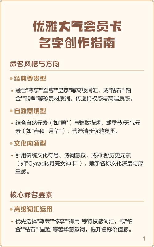 如何给会员卡起一个既好听又吸引人的名字呢？