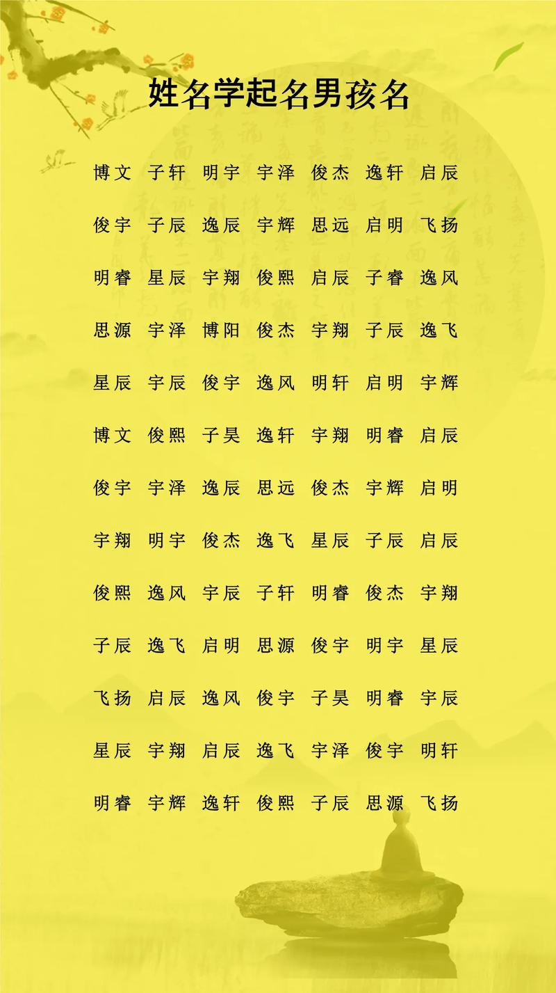 国学底蕴的名字男孩有哪些推荐？