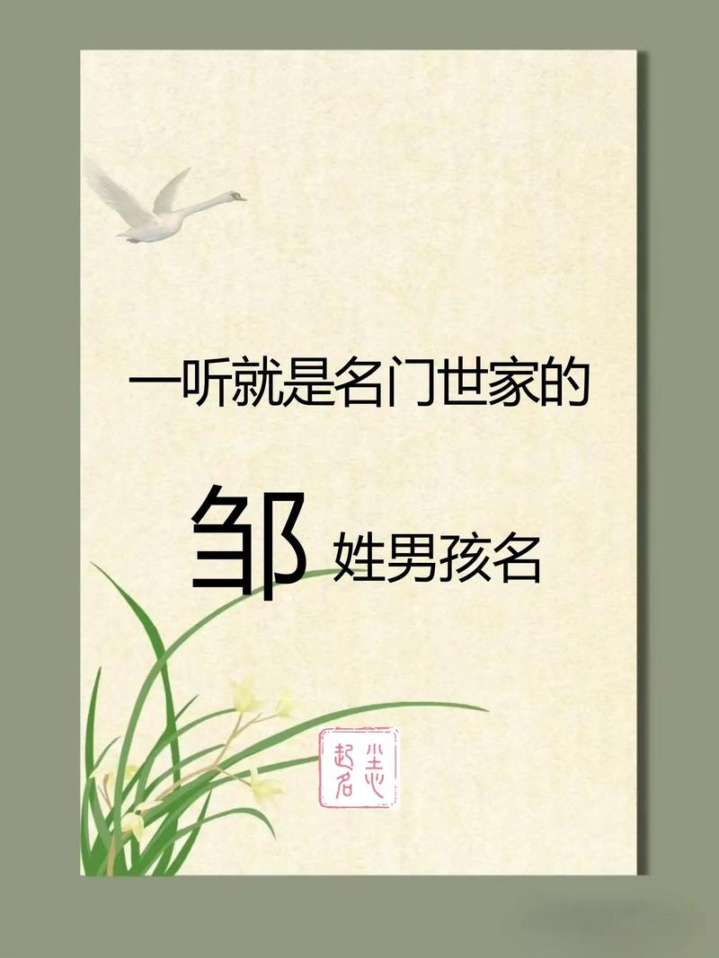 有哪些姓邹的男孩名字推荐？