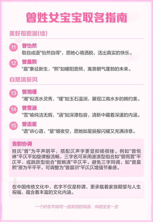 曾姓2026年宝宝女孩名字，有没有什么好听的推荐？