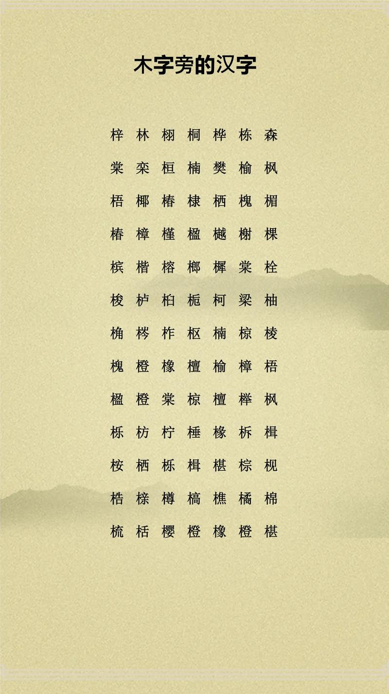 有哪些带有木字旁的男孩名字可以成长尾？