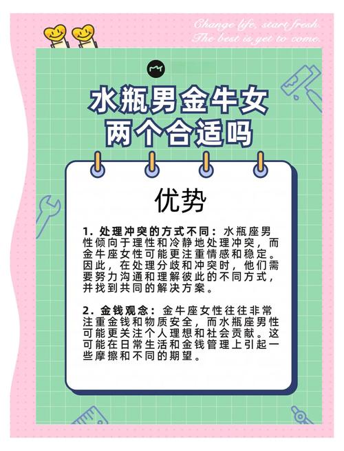 水瓶座女生和金牛座男生配对会怎样？