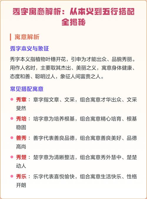 秀字的五行属性是什么？