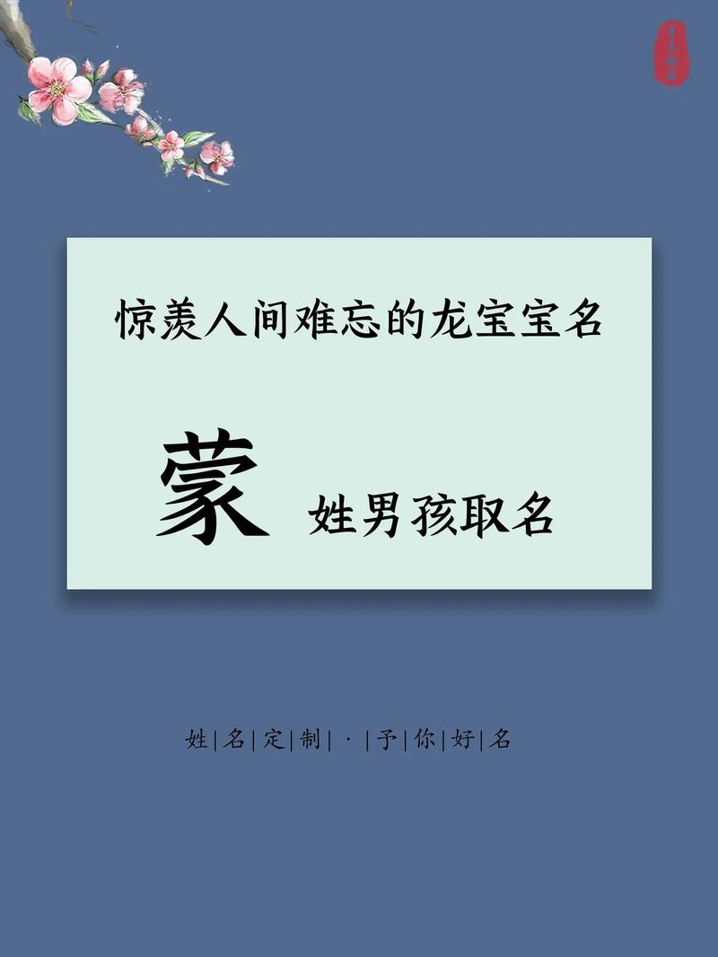 有没有姓蒙的男孩四个字名字，寓意好又好听的呢？