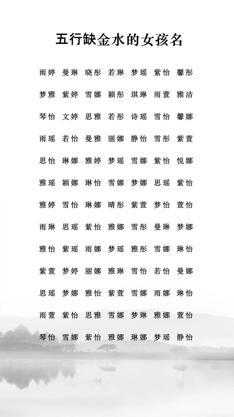 女孩缺土缺木，有没有什么名字既全文雅又符合五行？