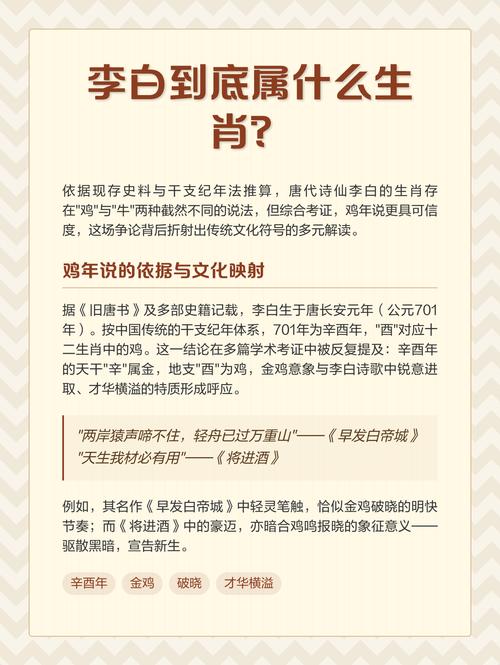 李白的生肖属相是什么？详细解析李白的生肖属相特点。