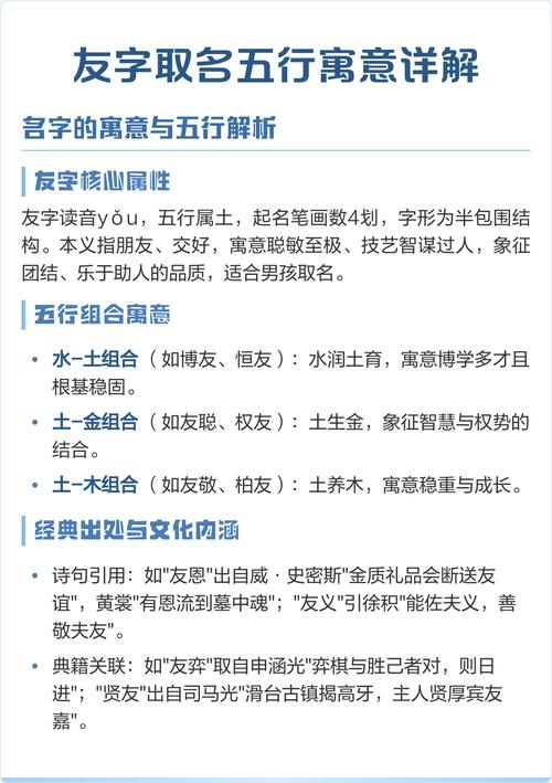 友字五行属性是什么？如何根据友字五行取名具有什么深层含义？