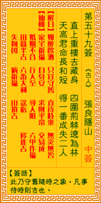 《方岩灵签59签道家解签书籍》中，如何解读第59签的完整内容？