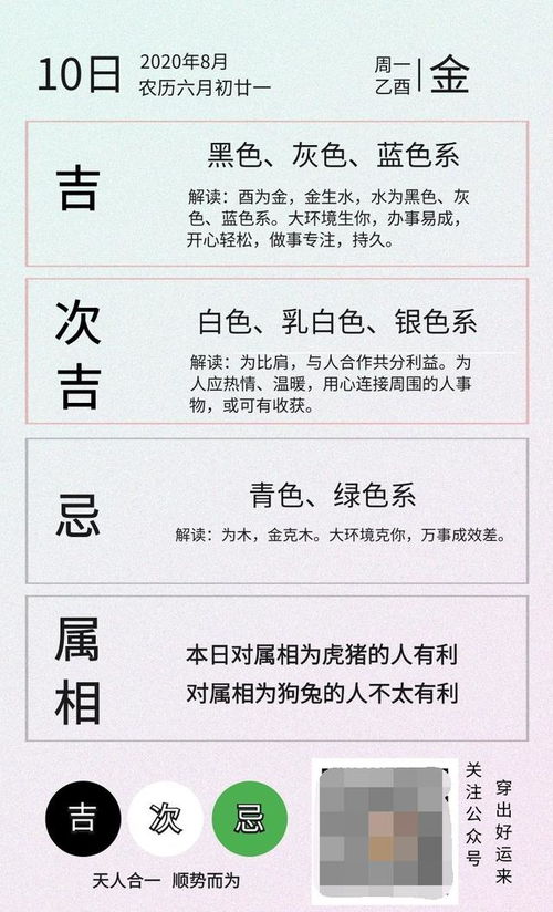 1月10日适合穿什么五行颜色的衣服？五行穿衣搭配推荐？