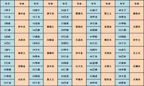 1.1 纳音之定义及其五行归属