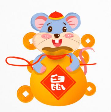 1）鼠、 猪（水）——黑蓝系