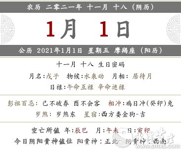 1.1 本年历所囊括之内容概述