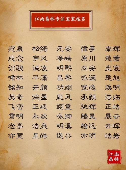 五、精选名字清单——从温柔到硬核，一网打尽！