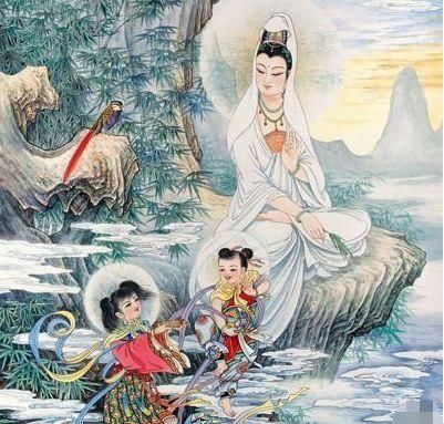 梦见观音菩萨旁边的小女孩和抱小孩的观音菩萨，这是什么寓意？