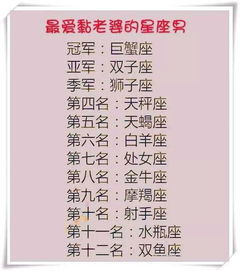 哪个星座的男生最黏老婆？