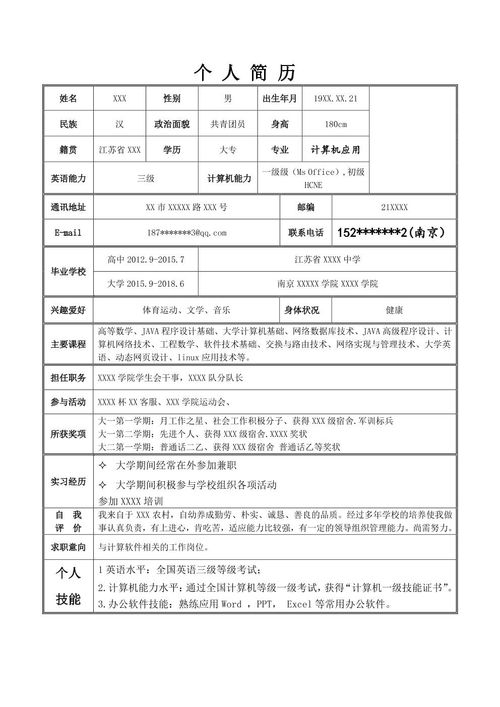 二、 简历模板选择原则及其专业匹配机制