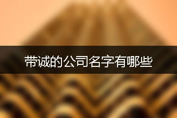 有哪些公司名字带有诗意且带字字？
