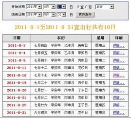 1982年7月黄道吉日是哪一天？黄历上显示的吉日查询结果是什么？