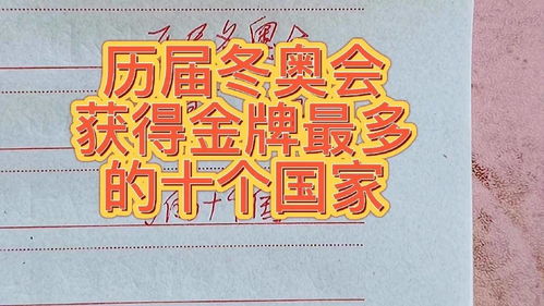历届冬季奥运会奖牌分布概况