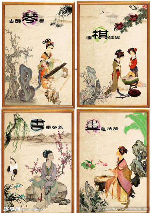 琴棋书画分别代表哪些生肖和动物？它们之间有何联系？