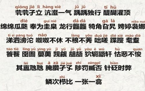 别跟我提那些生僻字