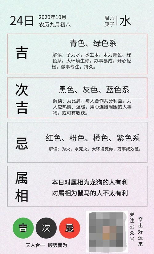 2025年10月24日五行穿衣指南，今日穿红色衣服Zui佳