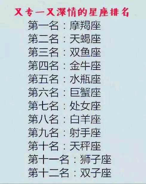 哪个星座在爱情中表现得最为专一，堪称死心塌地？