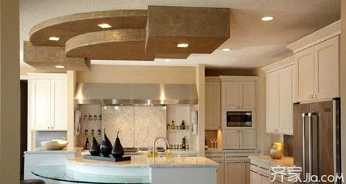 1. 吊顶与横梁压顶的压迫感化解