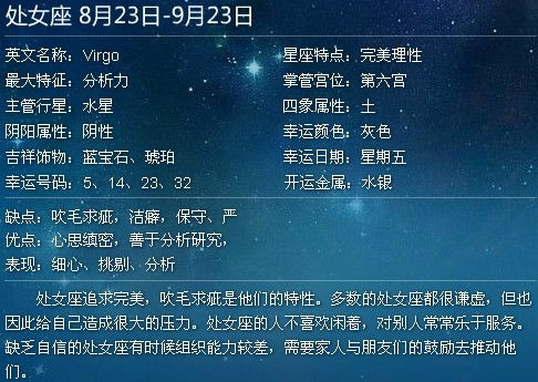 请问按照农历8月7日出生的人属于哪个星座？